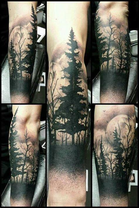 Tatuajes paisajes bosque